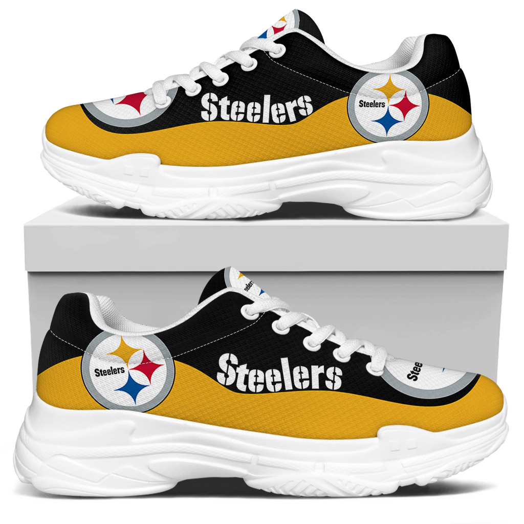 Men's Pittsburgh Steelers Edition Chunky Sneakers With Line 004 Men's Pittsburgh Steelers Edition Chunky Sneakers With Line 004
